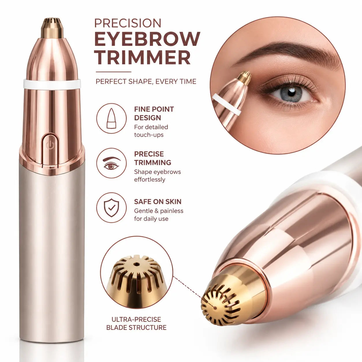 OANVA 2 in 1 Facial & Eyebrow Hair Trimmer for Women, Rechargeable Face Razor, Lip & Peach Fuzz Remover, Precision Eyebrow Shaper, Portable Painless Hair Removal Tool.Summerwins Dealsforyoudays,Summerhairstyles